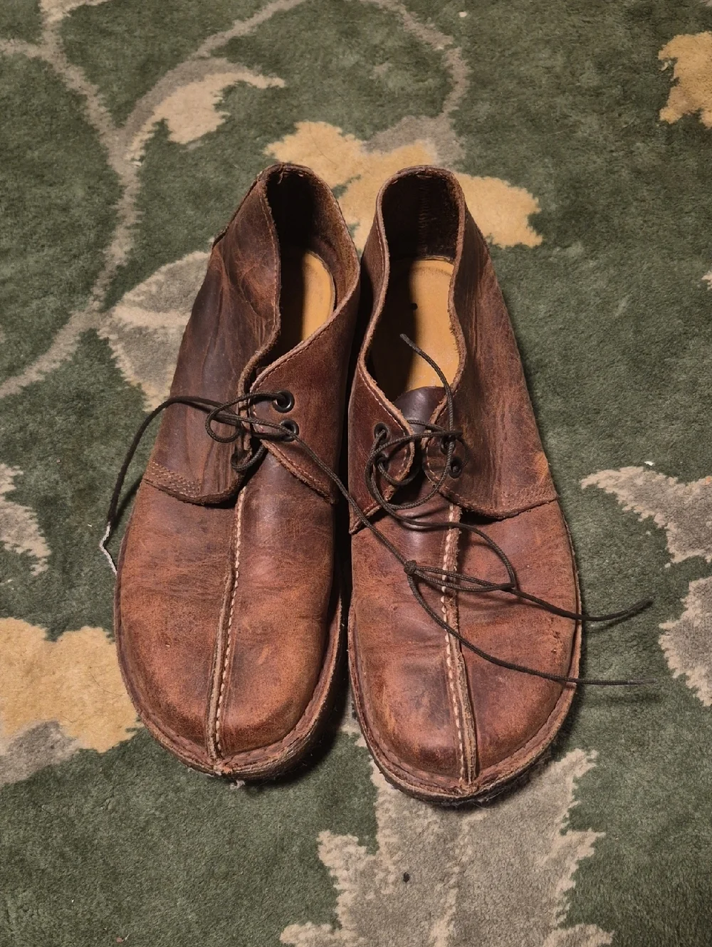 Clarks Brown Leather Chukka Boots - Lace-Up Casual